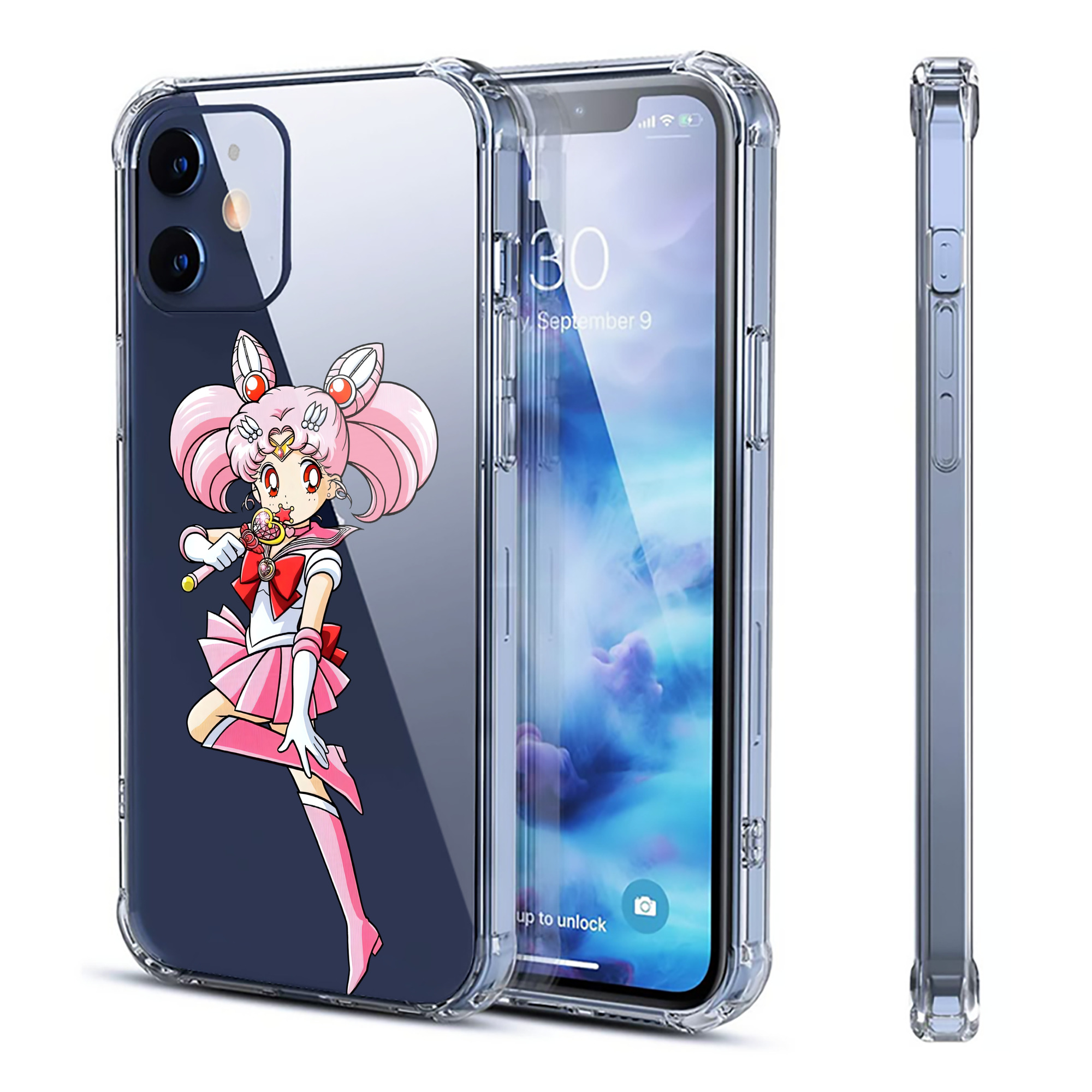 （画像用） 美少女戦士セーラームーン ちびうさ Sailor Moon Chibiusa Tsukino Usagi Small Lady Serenity 【iPhone 12シリーズ対応】透明スマホケース（クリアソフトケース）